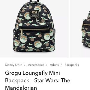 Loungefly Star Wars Grogu Mini Backpack - Black